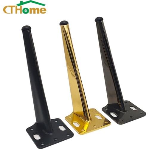 4pcs Metal Legs for Furniture Coffee Table Leg TV Bathroom Cabinet Sofa Chair Foot Supporting Feet 15/18cm with Mounting Screws