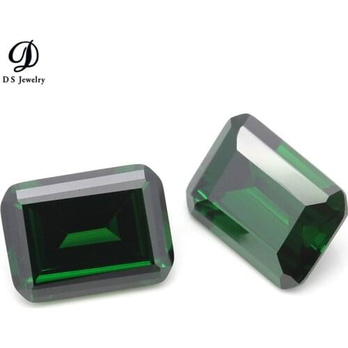 Wholesale 12X16mm White Color OctangleParallel Shape Emeralds Step Cut Cubic Zirconia Stone Loose CZ Synthetic Gems For Jewelry