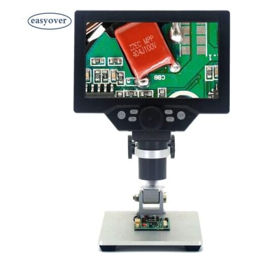 Original Easyover G1200 Digital Microscope Electronic 12MP 7 Inch LCD Display 1-1200X Continuous Amplification Magnifier Tools