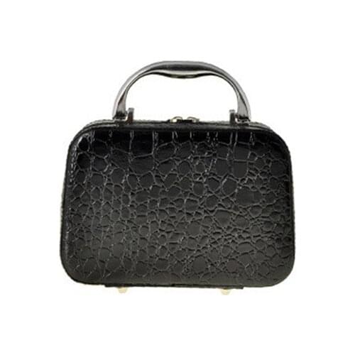 Personal Women Zipper Makeup Bag Crocodile Skin Toiletry Bags Storage Travel Pouch Cosmetic Bag With Make Up Mirror New