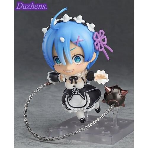 Re:Zero kara Hajimeru Isekai Seikatsu Original Japanes RAM Q version figma PVC Action Figure Anime Figure Model Toys Doll Gift