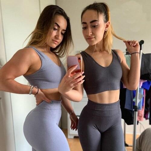 LEOQ Sexy Yoga Padded Sports Bra Gym Tank Top Fitness Backless Workout Bras Women Energy Sports Crop Tops Push Up Active Wear