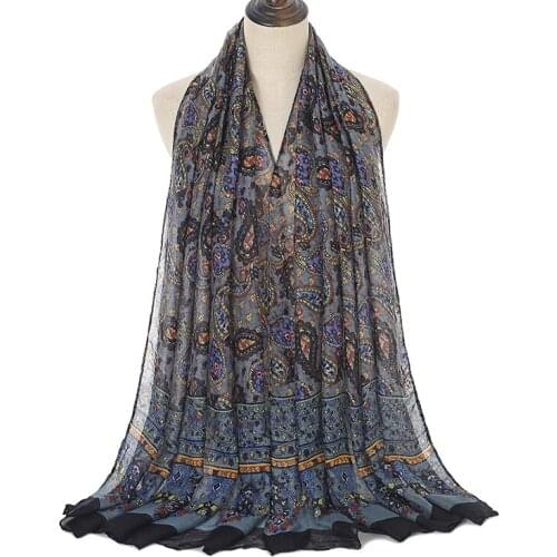 2021 New Design Brand Women Scarf Fashion Viscose Cotton Spring Winter Warm Scarves Hijabs Lady Pashmina Foulard Bandana Floral