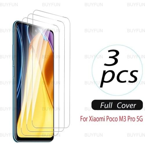 3 Sheets Glass For Poco M3 Pro 5G Screen Protector film for xiaomi poco m3 m 3 pro 5G poko poxo m3pro 2021 6.5'' tempered glass
