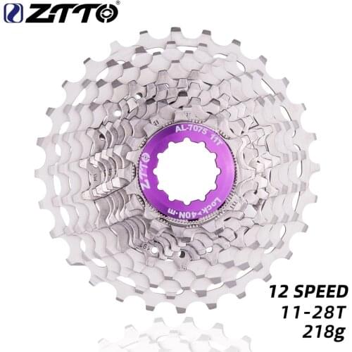 ZTTO Road 12 Speed SLR2 Cassette 12s 11-28T Freewheel Ultralight CNC 12V K7 Sprocket For Shimano HG System Sram RED