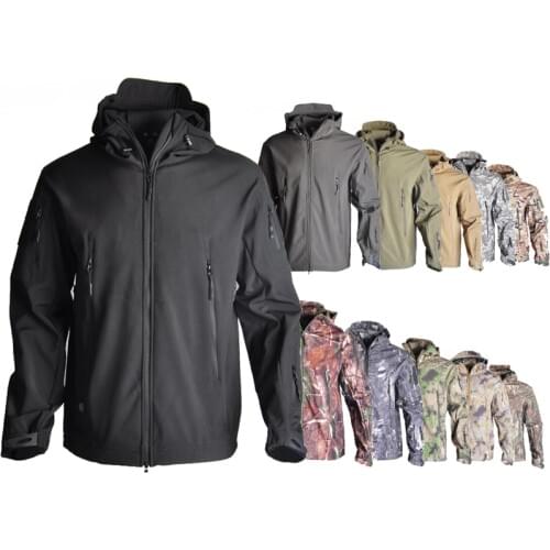 TAD SoftShell V4.0 Tactical Jacket Military Camoufalge Hunting Jacket Mens Waterproof Jacket Hunting Clothes Windbreaker