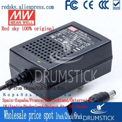 Only 11.11)MEAN WELL GST25U15-P1J (6Pcs) 15V 1.66A meanwell GST25U 15V 25W AC-DC High Reliability Industrial Adaptor