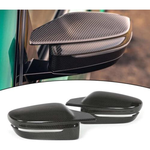 LHD for G80 M3 Style Carbon Fiber Mirror Caps Cover Replacement for 3 4 5 Series G20 G22 G30 G11 G14 ABS + Carbon Fiber