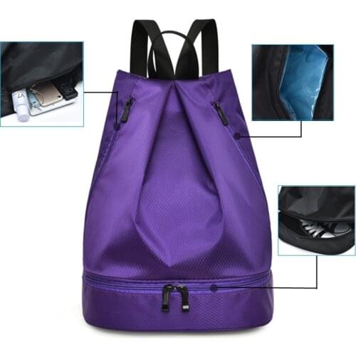 Womens Sport Gym Beach Bag Small Female Nylon Waterproof Dry Travel Shoe Handbags For Swimming Sporttas Fitness Backpack