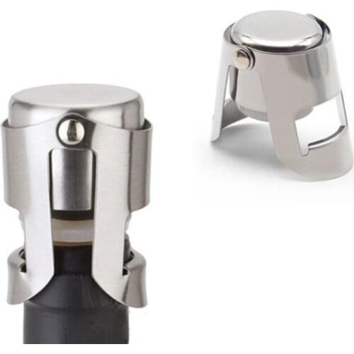 1PC 304 Stainless Steel Champagne Cork Portable Sealing Machine Bar Stopper Wine Cork Sparkling Wine Champagne Cap Dropshipping