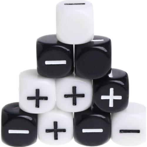 10Pcs/Set 15mm Multicolor Acrylic Cube Dice Beads Six Sides Portable Table Games Toy