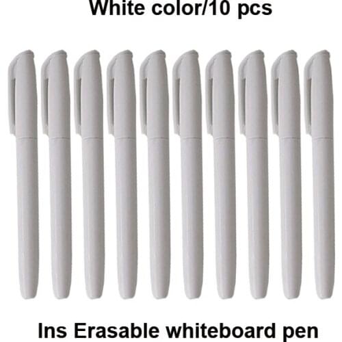 10 Pcs Whiteboard Pen Erasable Marker Office School Stationery Supplies Drop Shipping