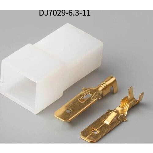 180924-5 500SETS DJ7029-6.3-11 6.3mm 2Pin AMP Car Electrical Wire Connectors for Audi ,BMW,Honda,Toyota,NISSAN AND other models