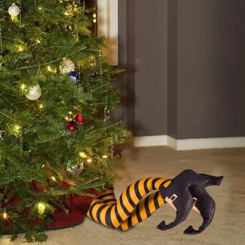 2PCS Fun Express Upside Down Witch Legs Halloween Yard Decor Wicked Witch Legs Boots Halloween Decor For Outdoor And Indoor