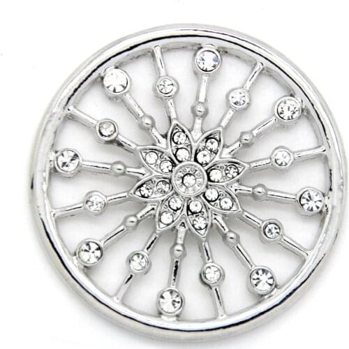 2016 Top Fashion 32mm My Coin Gem Flower Disc CZ Shinning Coin Pendant fit 35 mm Coin Holder PJMR202