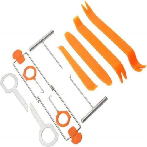 4pcs/set Remover Removal Puller Pry Tool Car Door Panel Trim Upholstery Retaining Clip Plier Tool Hand Tool Set