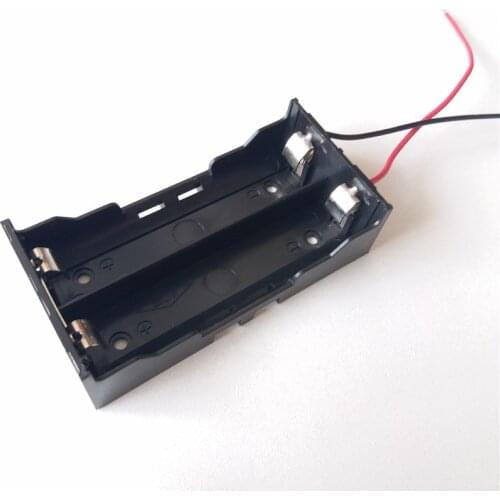 6pcs 18650 battery holder installed DIY lithium battery case line 2*18650 battery box with two wire shunt BK-18650-PC4