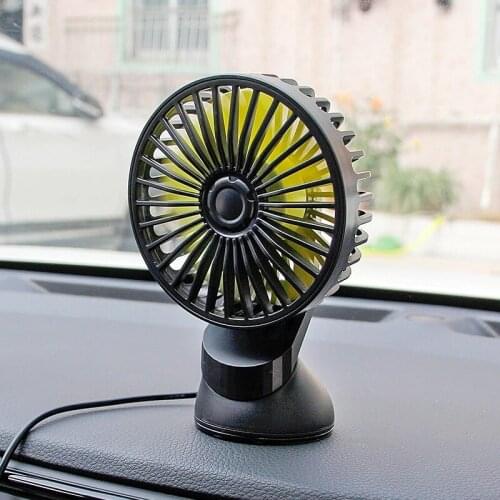 Car Fan USB Strong Wind Auto Ventilador Dashboard Suction Cup Air Freshener Car Accessories Interior Sucker Spin ABS Cooling Fan
