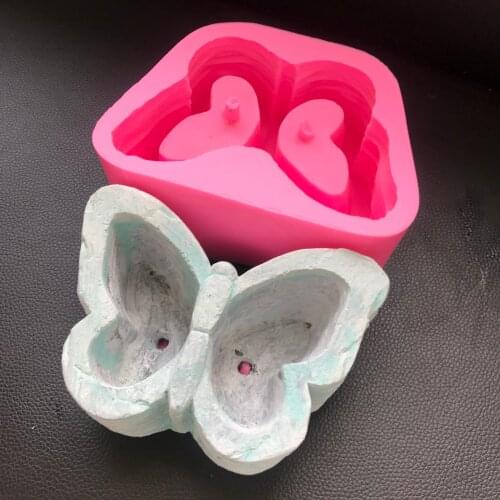 Butterfly Creative Personality Flowerpot Silicone Mold for Concrete Pot Molds Room Windowsill Decoration Cement Planter Mould