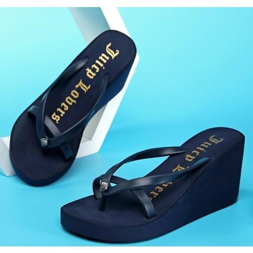 Free Shipping Juicy Lovers Brand Fashion Summer Flip Flops Black Flat Beach Slipper Sandals Outdoor Sportswear Women Slippers