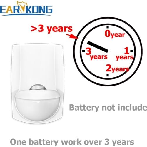 High Quality Low Power Wireless Infrared Detector, Motion Sensor, 433MHz wireless, 1 battery 3 years Standby time, Earykong