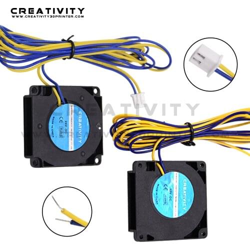 12/24V Cooling Turbo Fan Brushless Extruder DC Cooler Blower 5015 4010 Fan Black Plastic Fan For Reprap 3D Printer