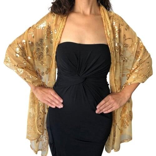 Sequin Shawl Wrap Scarf Cover Up Wedding Shawl Bridal Wrap Sequin Shawl Sparkly Scarf Party Shawl/Wedding Scarf,Bridesmaid Shawl