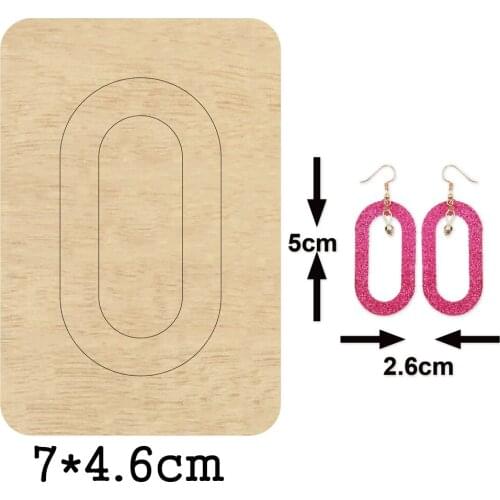 Big Ring Shape Dangler Earrings DIY Leather Cloth Paper Crafts 2020 New Wood Dies Fit Common Die Cutting Machines on the Market