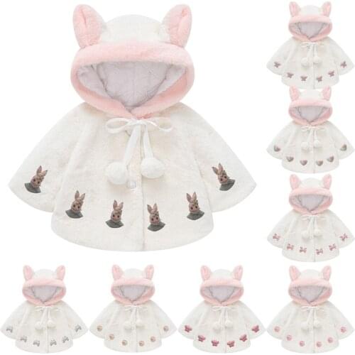 Childrens clothing Baby Girl Clothes Kids Baby Girls Christmas Outwear Thick Warm Hooded Coat Princess Cloak Cape детские вещи