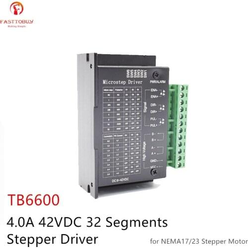TB6600 Upgraded Version 0.5-4.0A 9-42VDC 32 Segments NEMA17/23/34 Stepper Motor Driver for Wood Router Machin Milling Kits