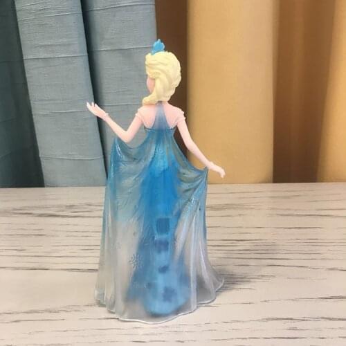 Disney 15 cm princess frozen elsa Action Toy Figures Girl Cake Decorations Set Cartoon Toys