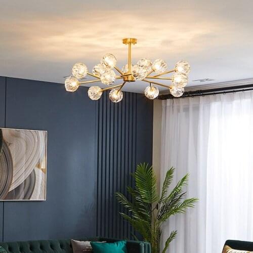 Nordic led glass ball luminaire suspendu chandelier lustre pendente kitchen dining bar chandelier living room dining room