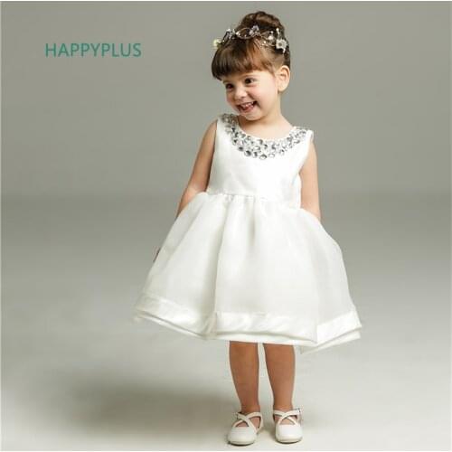 HAPPYPLUS Ivory Christening Dress for Baby Girl Sequin Baby Shower Dresses Birthday Dress for 2 Years Baby Girl Elegant 2021