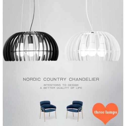 Northern Europe classic fence pendant lights Rural Art design 3 lamps iron E27 LED lamp for stairs bar pavilion corridor TM005