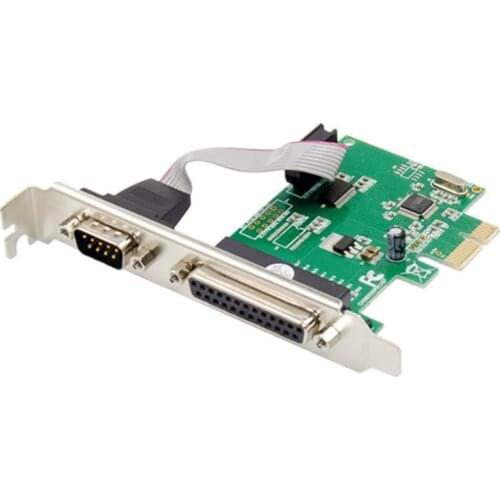 PCI-E CH382L 1S1P Serial-Parallel Combination Control Card RS-232 LPT Multi-Serial Port Expansion Card for PC