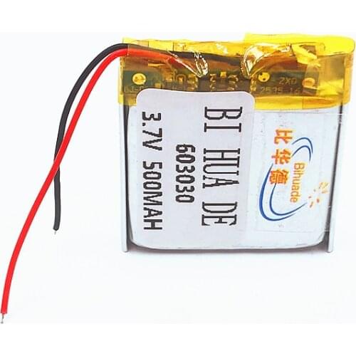 Li-po 3.7V 500mah 603030 Lithium Polymer LiPo Rechargeable Battery For Mp3 Mp4 Mp5 DIY PAD DVD E-book headset