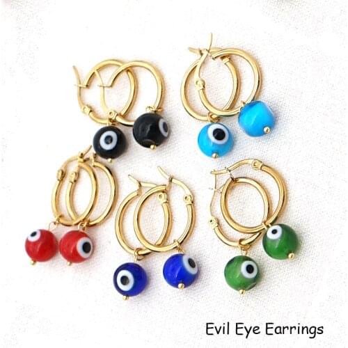 Fashion Jewelry Grass Evil Eye Earrings for Women Nostalgic Vintage Punk INS Earrings Egirl Y2K Aesthetic 2000s Friends Gifts
