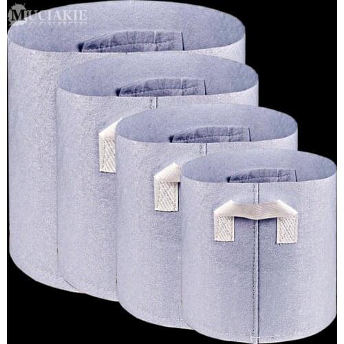 MUCIAKIE Tree Root Control Bags Non Woven Fabric Flowers Tree Seedling Bags Planting Grow Green Bag Container Pots Garden