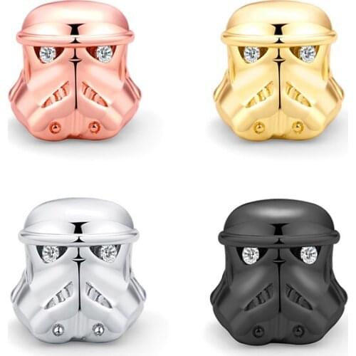 1Pcs New Cute Animal Head Metal Beads Cubic Zirconia Spacer Beads Handmade DIY Jewelry Charm Bracelet Making 10*11mm