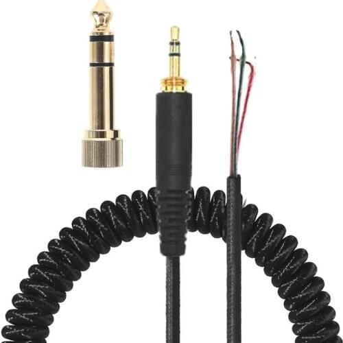 Spring Coiled Repair DJ Cord Cable Replacement for ATH-M50 ATH-M50s MDR-7506 7509 V6 V600 V700 V900 7506 Headphones
