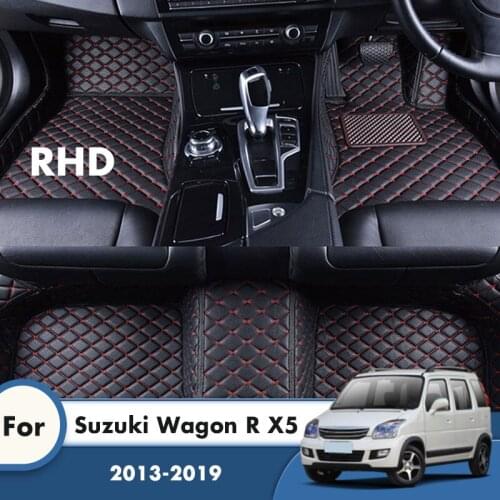 RHD Car Floor Mats For Suzuki Wagon R X5 2019 2018 2017 2016 2015 2014 2013 Carpets Accessories Styling Custom Front & Rear Rug