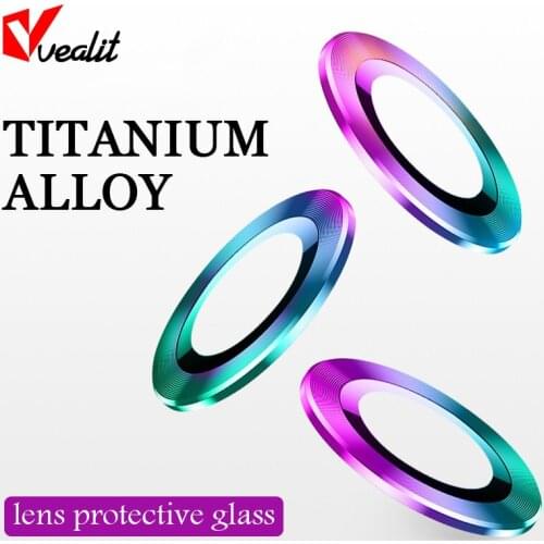 Luxury Camera Glass For iPhone 11 12 Pro Max Metal Ring Glass Lens Protector for iPhone 11 Pro 12 Mini Tempered Glass Back Cover