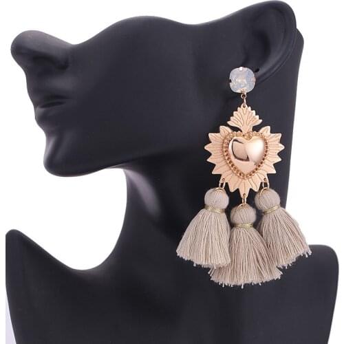 Tassel Earrings For Woman Brincos Are Big Earrings Long Pendients Boho Wedding Earrings Fashion Jewelry Oorbellen Gifts