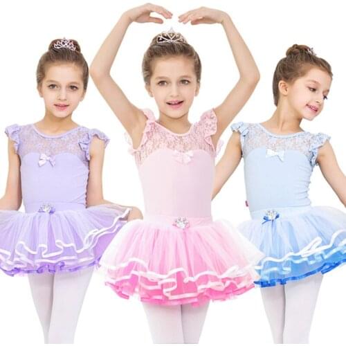 Ballet dress dance leotard girls tank lace leotard fluffy sleeve ballet leotard colorful ballet tutu kids leotard ballerina tutu