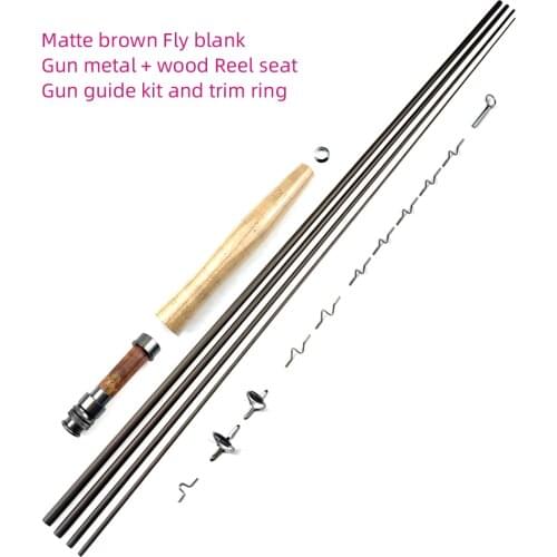 NooNRoo IM12 9'0 10'6 Carbon fly fishing rod in the trout fish Bulk assembly kit Super Light Fast Action Fishing Rod