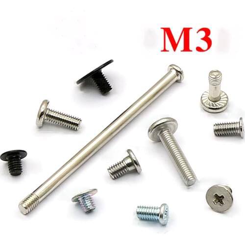 100Pcs CM3 Phillip Flat Thin Head Laptop Drive Screw Computer Repair Screw Carbon Steel/304 Stainless Steel Length 3-14mm