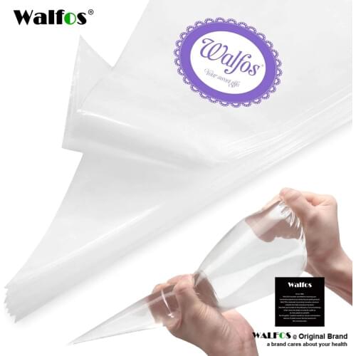 Walfos Pastry Piping Bags 30 Pcs Disposable Cake Decorating Bags Extra Thick Anti Burst Cupcakes Cookies Icing Bags Cake Tools