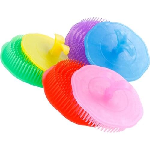 1 Pcs New Scalp Massager Anti Dandruff Shampoo Brush Head Hair Loss Prevention Comb Color Random