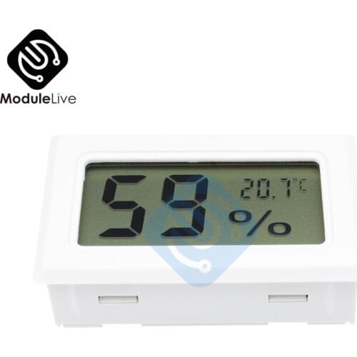 10PCS White Mini LCD Digital Thermometer Hygrometer Temperature Convenient Temperature Sensor Humidity Meter Gauge Instruments
