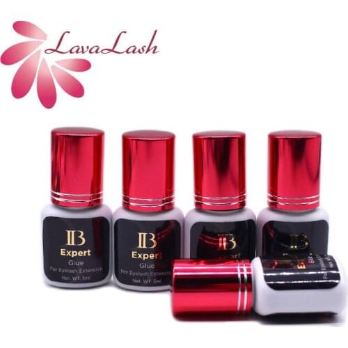 5 Bottles Korea IB Ibeauty Expert Glue For Eyelash Extension Original 5ml Black Glue Wine Red Cap False Lash Beauty Shop Tools